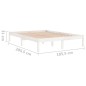 vidaXL Massivholzbett Weiß 180x200 cm vidaXL Massivholzbett Weiß 180x200 cm