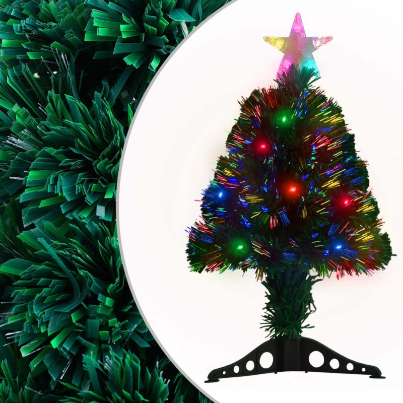 vidaXL Künstlicher Weihnachtsbaum mit Ständer/LED 64 cm Glasfaser vidaXL Künstlicher Weihnachtsbaum mit Ständer/LED 64 cm Glasfaser