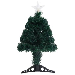 vidaXL Künstlicher Weihnachtsbaum mit Ständer/LED 64 cm Glasfaser