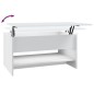 vidaXL Couchtisch Weiß 80x50x40 cm Holzwerkstoff vidaXL Couchtisch Weiß 80x50x40 cm Holzwerkstoff