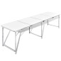 Campingtisch zusammenklappbar höhenverstellbar Aluminium 240 x 60 cm Campingtisch zusammenklappbar höhenverstellbar Aluminium 240 x 60 cm