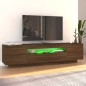 vidaXL TV-Schrank mit LED-Leuchten Braun Eichen-Optik 160x35x40 cm vidaXL TV-Schrank mit LED-Leuchten Braun Eichen-Optik 160x35x40 cm