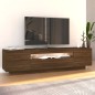 vidaXL TV-Schrank mit LED-Leuchten Braun Eichen-Optik 160x35x40 cm vidaXL TV-Schrank mit LED-Leuchten Braun Eichen-Optik 160x35x40 cm
