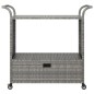 vidaXL Barwagen mit Schublade Grau 100x45x97 cm Poly Rattan vidaXL Barwagen mit Schublade Grau 100x45x97 cm Poly Rattan