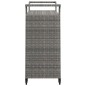 vidaXL Barwagen mit Schublade Grau 100x45x97 cm Poly Rattan vidaXL Barwagen mit Schublade Grau 100x45x97 cm Poly Rattan