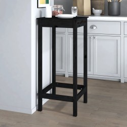 vidaXL Bartisch Schwarz 50x50x110 cm Massivholz Kiefer
