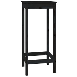 vidaXL Bartisch Schwarz 50x50x110 cm Massivholz Kiefer
