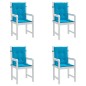 vidaXL Gartenstuhlauflagen für Niedriglehner 4 Stk. Blau 100x50x3 cm vidaXL Gartenstuhlauflagen für Niedriglehner 4 Stk. Blau 100x50x3 cm