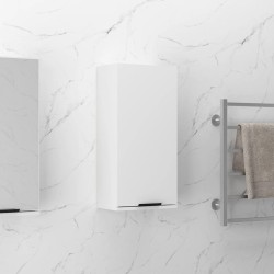 vidaXL Wand-Badschrank Hochglanz-Weiß 32x20x67 cm