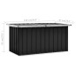 vidaXL Gartenbox Anthrazit 129 x 67 x 65 cm vidaXL Gartenbox Anthrazit 129 x 67 x 65 cm