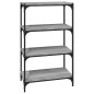 vidaXL Bücherregal Grau Sonoma 60x33x100 cm Holzwerkstoff und Stahl vidaXL Bücherregal Grau Sonoma 60x33x100 cm Holzwerkstoff und Stahl