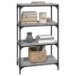vidaXL Bücherregal Grau Sonoma 60x33x100 cm Holzwerkstoff und Stahl vidaXL Bücherregal Grau Sonoma 60x33x100 cm Holzwerkstoff und Stahl