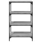 vidaXL Bücherregal Grau Sonoma 60x33x100 cm Holzwerkstoff und Stahl vidaXL Bücherregal Grau Sonoma 60x33x100 cm Holzwerkstoff und Stahl
