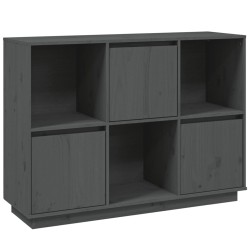 vidaXL Sideboard Grau 110,5x35x80 cm Massivholz Kiefer