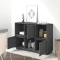 vidaXL Sideboard Grau 110,5x35x80 cm Massivholz Kiefer vidaXL Sideboard Grau 110,5x35x80 cm Massivholz Kiefer