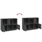 vidaXL Sideboard Grau 110,5x35x80 cm Massivholz Kiefer vidaXL Sideboard Grau 110,5x35x80 cm Massivholz Kiefer