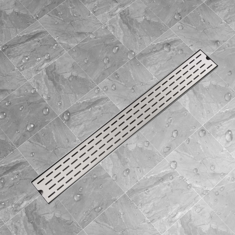 vidaXL Duschrinne 930x140 mm Edelstahl Linien-Design vidaXL Duschrinne 930x140 mm Edelstahl Linien-Design