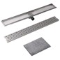 vidaXL Duschrinne 930x140 mm Edelstahl Linien-Design vidaXL Duschrinne 930x140 mm Edelstahl Linien-Design