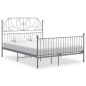vidaXL Bettgestell Grau Metall 140x200 cm vidaXL Bettgestell Grau Metall 140x200 cm