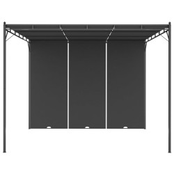 vidaXL Gartenpavillon mit Seitenvorhang 3x3x2,25 m Anthrazit