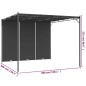 vidaXL Gartenpavillon mit Seitenvorhang 3x3x2,25 m Anthrazit vidaXL Gartenpavillon mit Seitenvorhang 3x3x2,25 m Anthrazit