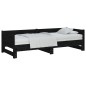 vidaXL Ausziehbares Tagesbett Schwarz Massivholz Kiefer 2x(90x200) cm vidaXL Ausziehbares Tagesbett Schwarz Massivholz Kiefer 2x(90x200) cm