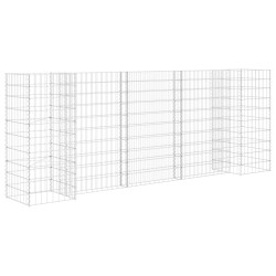 vidaXL H-förmiger Gabionen-Pflanzkorb Stahldraht 260x40x100 cm  