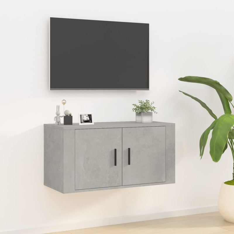vidaXL TV-Wandschrank Betongrau 80x34,5x40 cm vidaXL TV-Wandschrank Betongrau 80x34,5x40 cm