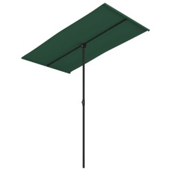 vidaXL Sonnenschirm mit Aluminium-Mast 180 x 110 cm Grün 