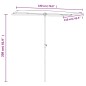 vidaXL Sonnenschirm mit Aluminium-Mast 180 x 110 cm Grün vidaXL Sonnenschirm mit Aluminium-Mast 180 x 110 cm Grün