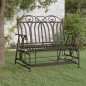 vidaXL Schaukelbank 2-Sitzer 114 cm Schwarz Stahl vidaXL Schaukelbank 2-Sitzer 114 cm Schwarz Stahl
