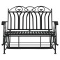 vidaXL Schaukelbank 2-Sitzer 114 cm Schwarz Stahl vidaXL Schaukelbank 2-Sitzer 114 cm Schwarz Stahl