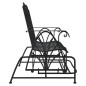 vidaXL Schaukelbank 2-Sitzer 114 cm Schwarz Stahl vidaXL Schaukelbank 2-Sitzer 114 cm Schwarz Stahl