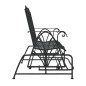 vidaXL Schaukelbank 2-Sitzer 114 cm Schwarz Stahl vidaXL Schaukelbank 2-Sitzer 114 cm Schwarz Stahl