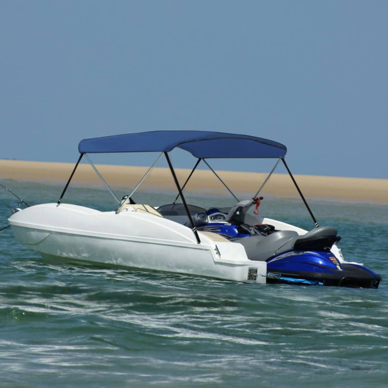 vidaXL 2-Bow Bimini Top Marineblau 180x130x110 cm vidaXL 2-Bow Bimini Top Marineblau 180x130x110 cm