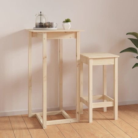 vidaXL Bartisch 60x60x110 cm Massivholz Kiefer