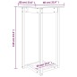 vidaXL Bartisch 60x60x110 cm Massivholz Kiefer vidaXL Bartisch 60x60x110 cm Massivholz Kiefer