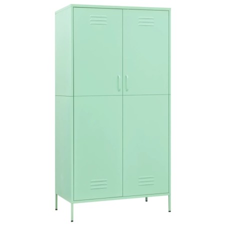 vidaXL Kleiderschrank Minzgrün 90x50x180 cm Stahl   