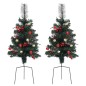 vidaXL Künstlicher Weihnachtsbaum mit LEDs 2 Stk. 76 cm PVC vidaXL Künstlicher Weihnachtsbaum mit LEDs 2 Stk. 76 cm PVC