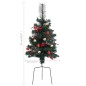 vidaXL Künstlicher Weihnachtsbaum mit LEDs 2 Stk. 76 cm PVC vidaXL Künstlicher Weihnachtsbaum mit LEDs 2 Stk. 76 cm PVC