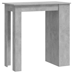 vidaXL Bartisch mit Regal Betongrau 102x50x103,5 cm