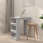 vidaXL Bartisch mit Regal Betongrau 102x50x103,5 cm vidaXL Bartisch mit Regal Betongrau 102x50x103,5 cm