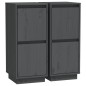 vidaXL Sideboards 2 Stk. Grau 31,5x34x75 cm Massivholz Kiefer vidaXL Sideboards 2 Stk. Grau 31,5x34x75 cm Massivholz Kiefer
