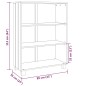 vidaXL Bücherschrank HAMAR Weiß 85x35x112 cm Massivholz Kiefer vidaXL Bücherschrank HAMAR Weiß 85x35x112 cm Massivholz Kiefer