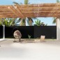 vidaXL Seitenmarkise Ausziehbar Schwarz 200x1200 cm vidaXL Seitenmarkise Ausziehbar Schwarz 200x1200 cm