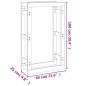 vidaXL Kaminholzregal Grau 60x25x100 cm Massivholz Kiefer vidaXL Kaminholzregal Grau 60x25x100 cm Massivholz Kiefer