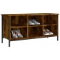 vidaXL Schuhregal Räuchereiche 100x35x50 cm Holzwerkstoff vidaXL Schuhregal Räuchereiche 100x35x50 cm Holzwerkstoff