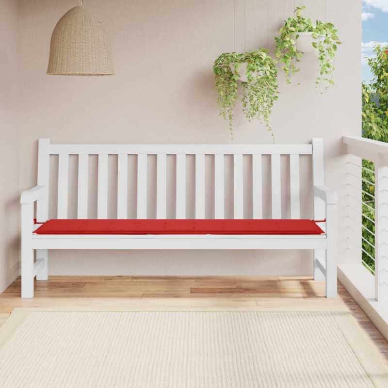 Gartenbank-Auflage Rot 200x50x3 cm Oxford-Gewebe Gartenbank-Auflage Rot 200x50x3 cm Oxford-Gewebe