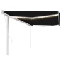 vidaXL Automatische Markise mit LED & Windsensor 5x3,5 m Anthrazit vidaXL Automatische Markise mit LED & Windsensor 5x3,5 m Anthrazit