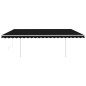 vidaXL Automatische Markise mit LED & Windsensor 5x3,5 m Anthrazit vidaXL Automatische Markise mit LED & Windsensor 5x3,5 m Anthrazit